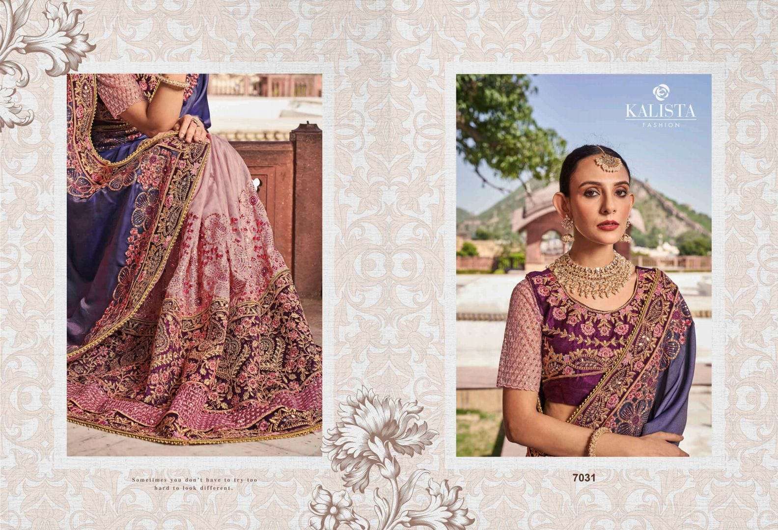 Kalista Khwaab vol 22 Georgette with Embroidery work Heavy look saree collection at best rate